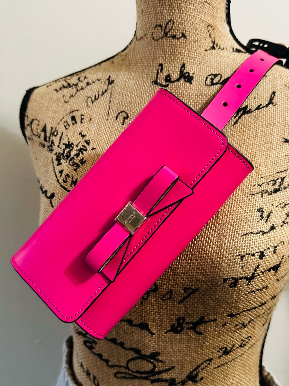 Kate Spade Hot Pink Leather Bow Belt Bag